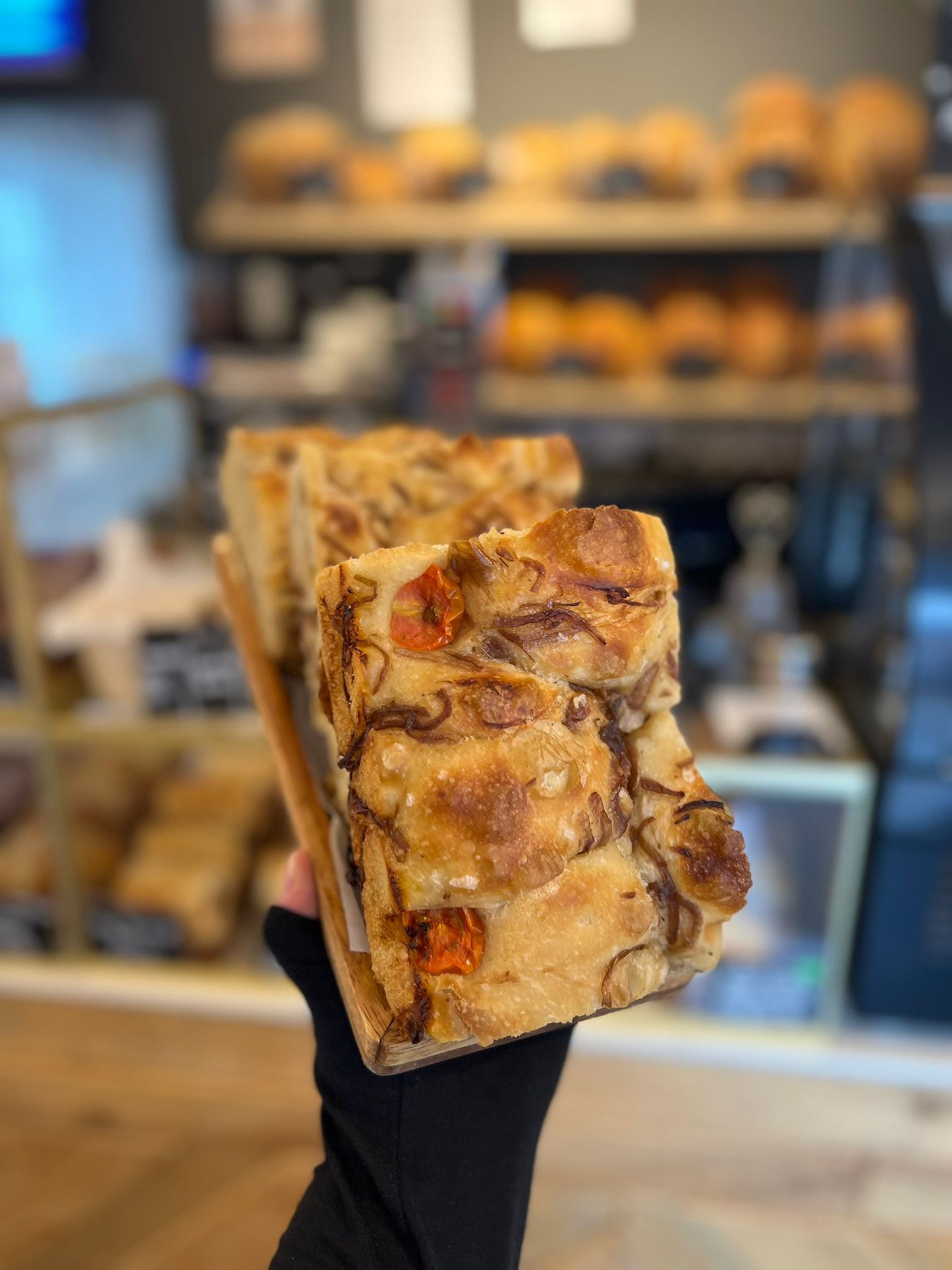 Caramelised Onion and Cherry Tomato Focaccia