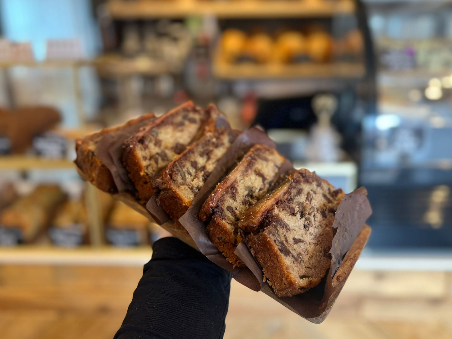 Banana, Chocolate, and Pecan loaf cake