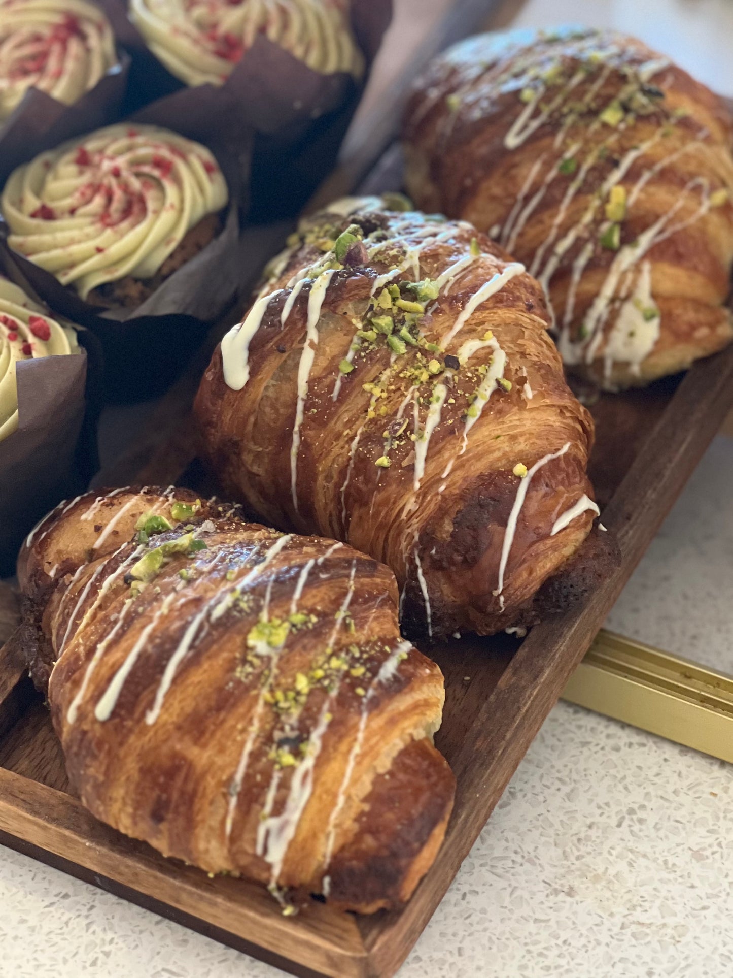 Pistachio and White Chocolate Croissant